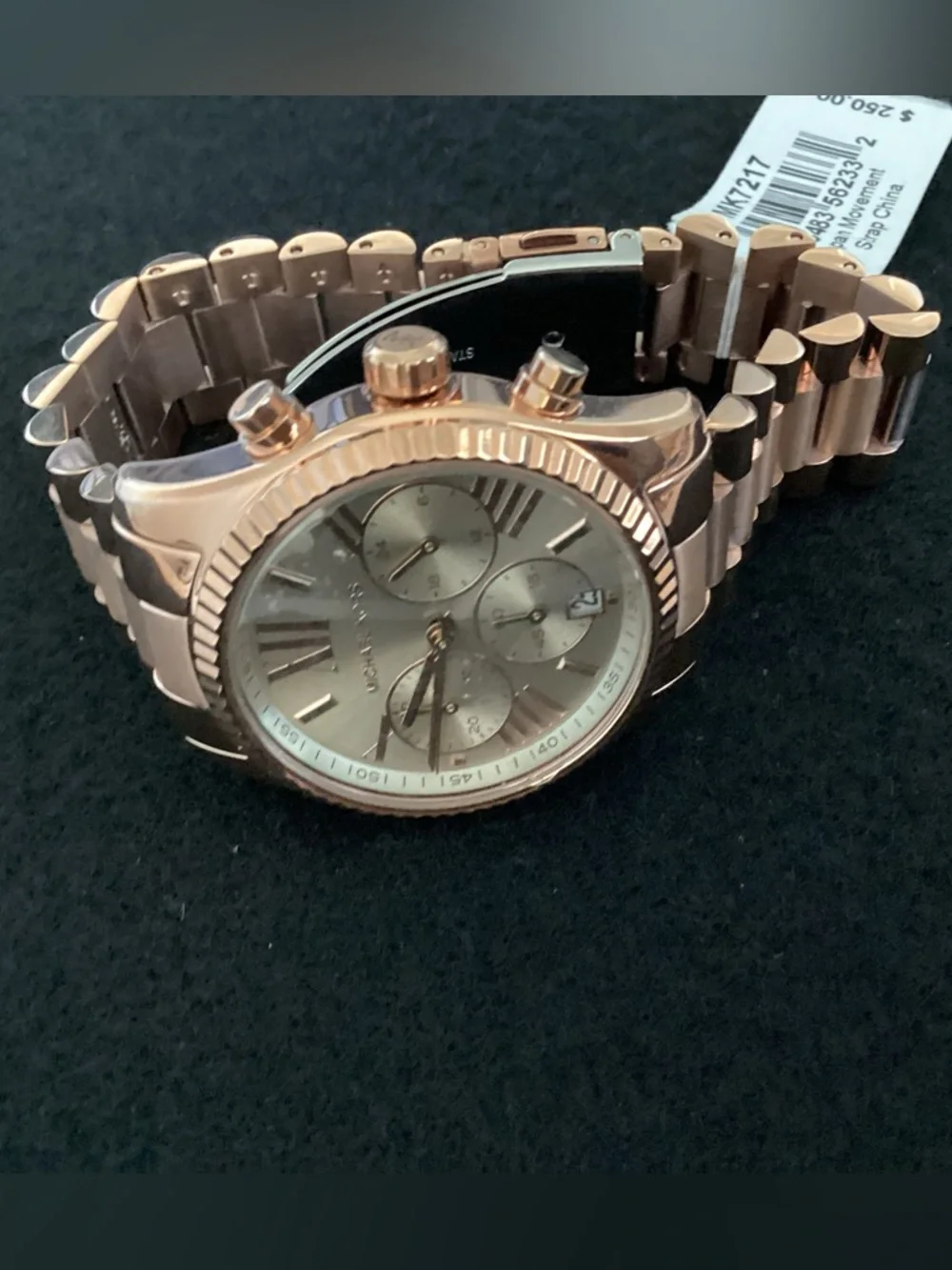 Michael Kors Lexington Chronograph Rose GoldTone Stainless Steel Bracelet Watch - Picture 9 of 13